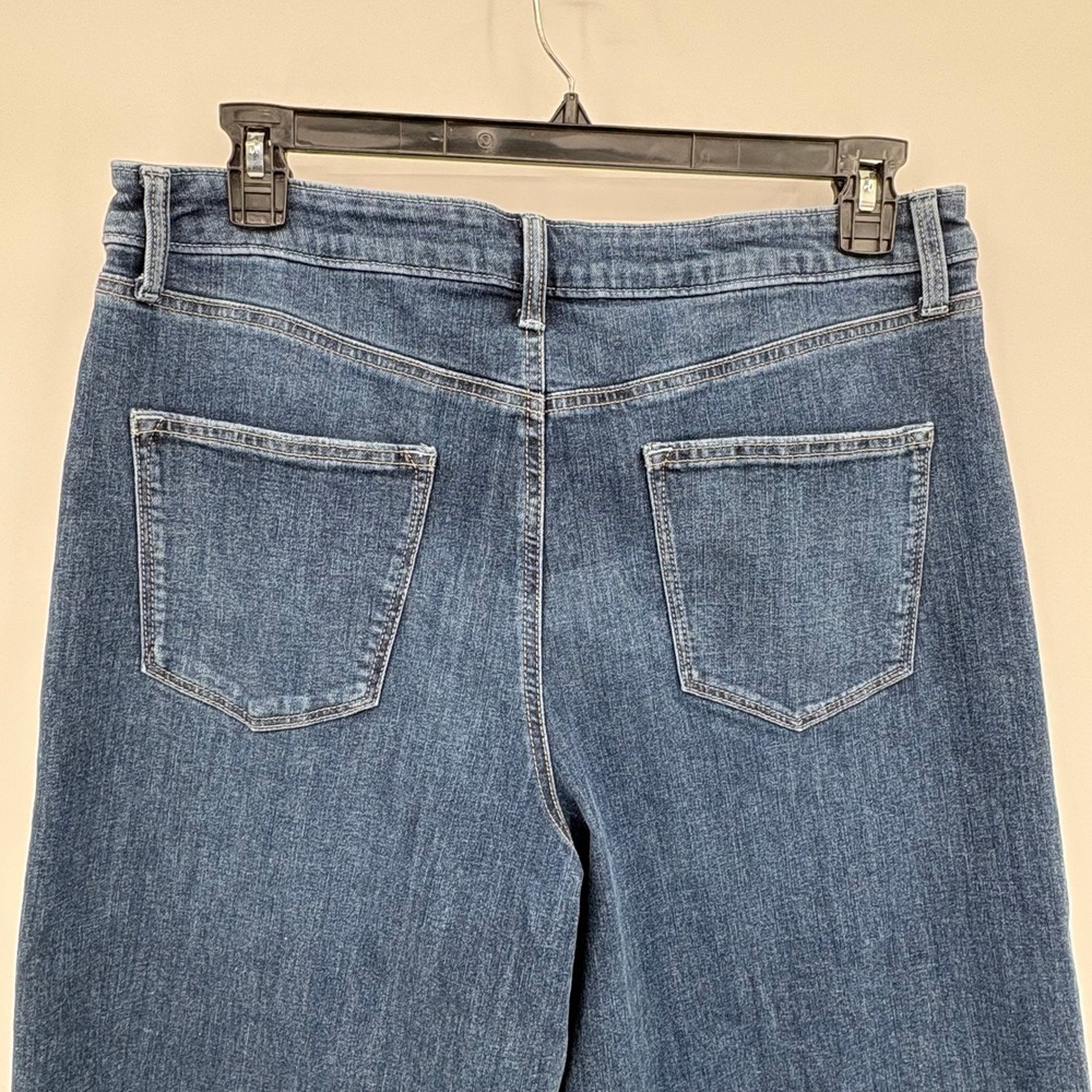 Sonoma Goods For Life Womens Plus Size 18 Wide Leg Crop Jeans Blue Medium Wash - Picture 5 of 11